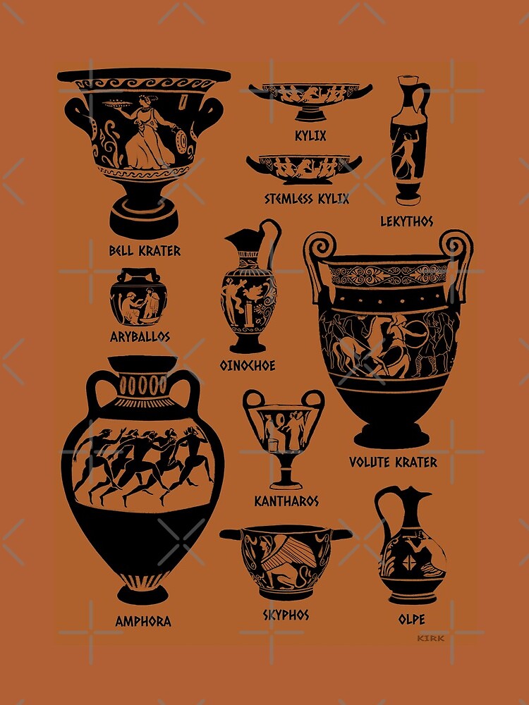 Ancient Greek Pottery Silhouette by flaroh