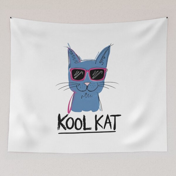Item preview, Kool Kat, Cool, Chill, Shades On, Drama Off, Cat, cool, funnyfits70, Humor, Funny, retro, vintage, funny quotes, animal humor, designed and sold by FunnyFits70.