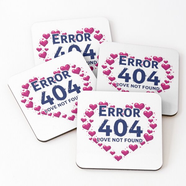 Item preview, Funny Anti-Valentine's Day Gift - Error 404 Love Not Found designed and sold by Youpiworld.