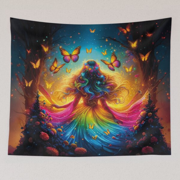 Item preview, Princess Rainbow and Butterfly in a Fairytale Setting designed and sold by Celedrine-art.