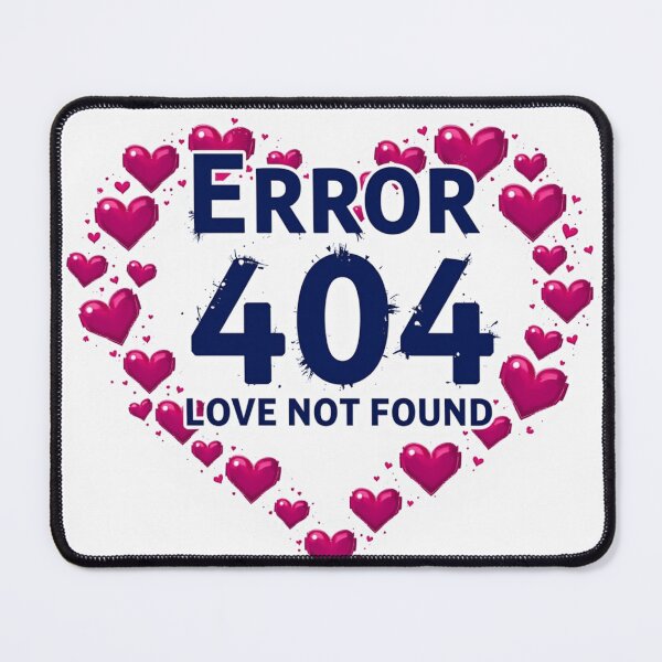Item preview, Funny Anti-Valentine's Day Gift - Error 404 Love Not Found designed and sold by Youpiworld.