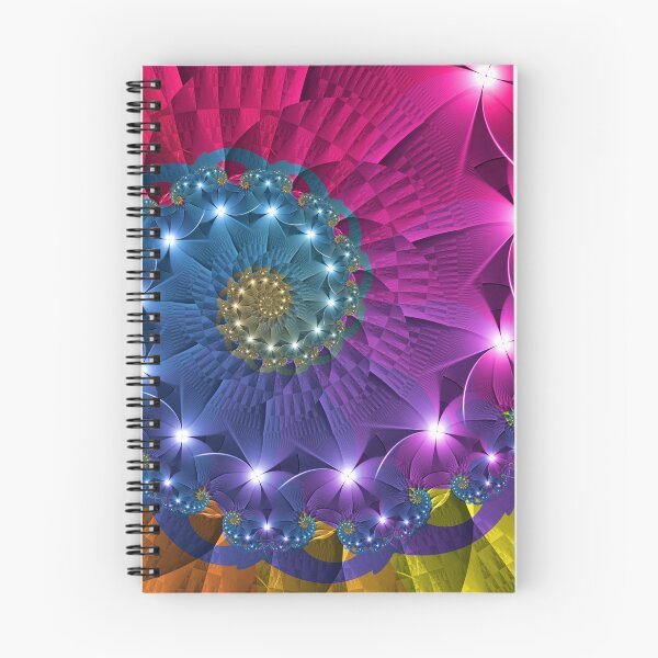 Aperçu de l'œuvre Vortex fractal floral arc-en-ciel créée et vendue par pinkal.