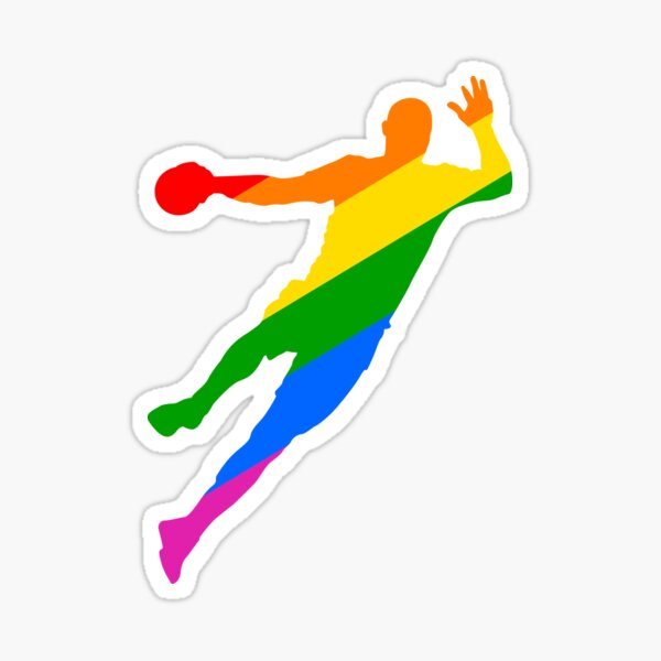 Item preview, Colorful handball player - more tolerance in sport designed and sold by FreakOutShirts.