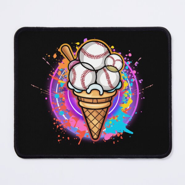 Item preview, Baseball Ice Cream Colorful Watercolour Sports Lover designed and sold by CharismaSklep.
