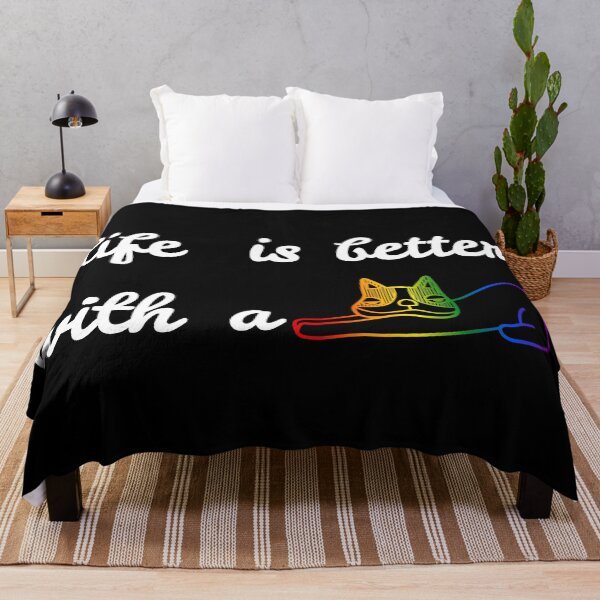Item preview, Life is better with a dog, Classic pride flag graphic, dog lovers, pride dog, animal lover, cute puppy, yoga dog, motivational, inspirational, animal rights, self care, relaxing, designed and sold by PrideBeProud.