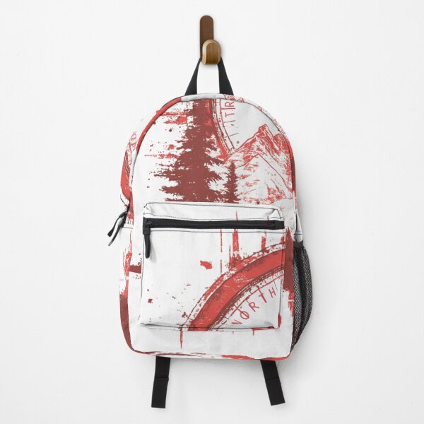 Item preview, True North Strong and Free | Compass + Wilderness (White Background) designed and sold by Print-opia.
