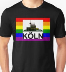 Köln Deutschland Gay Pride Shirt - Köln LGBT Regenbogen Flagge Shirt Slim Fit T-Shirt
