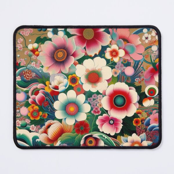 Item preview, Flowers, botanical, spring, floral pattern, cottagecore, japanese pop art designed and sold by Sugar Wisdom .