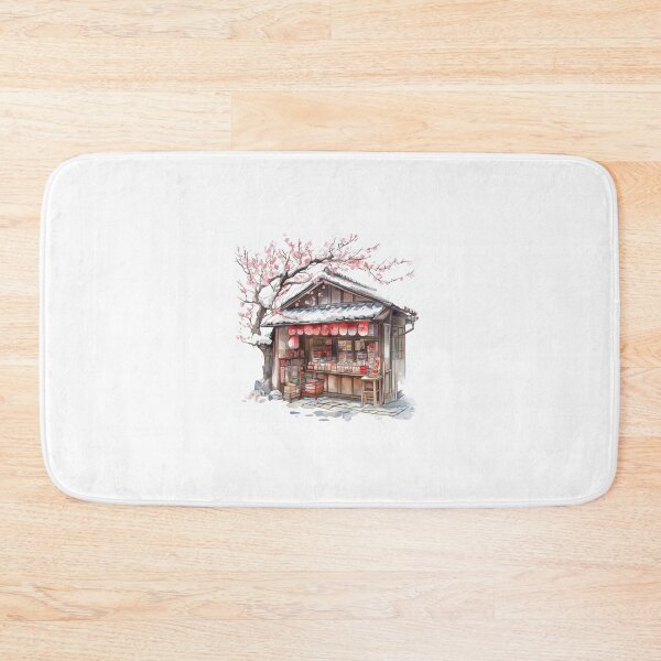 Item preview, JAPAN Poster Watercolor Store Front Meiji Sakura style designed and sold by Printyourspirit.