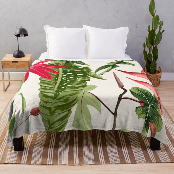 Item preview, Floral Seamless Pattern with exotic flowers,tropical monstera palm leaves. designed and sold by MatyKotiv.