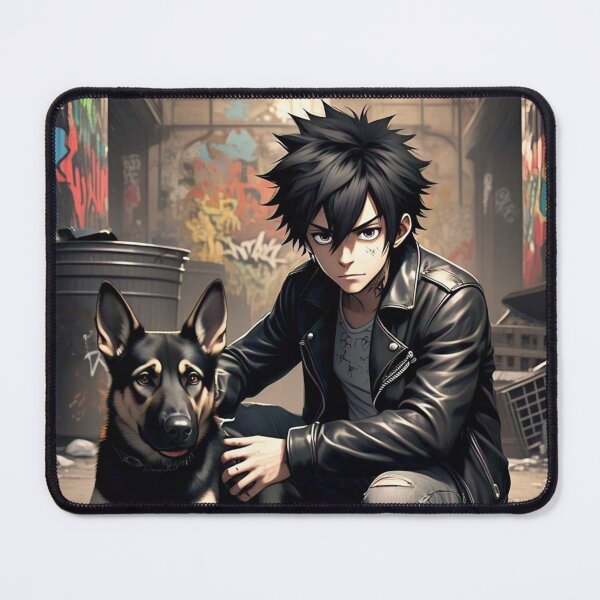 Item preview, grunge anime boy with a dog designed and sold by rovan-hamdy.