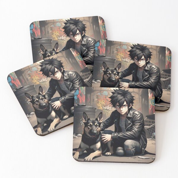 Item preview, grunge anime boy with a dog designed and sold by rovan-hamdy.