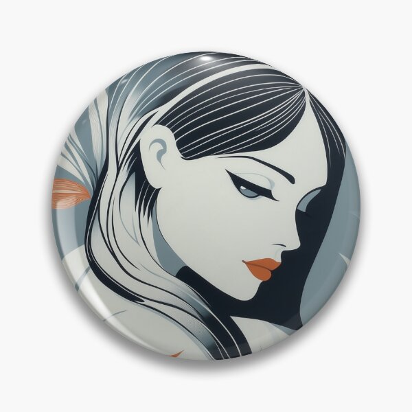 Item preview, Vintage Lady No 10 Patrick Nagel influenced design. designed and sold by Shoot-The-Moon.