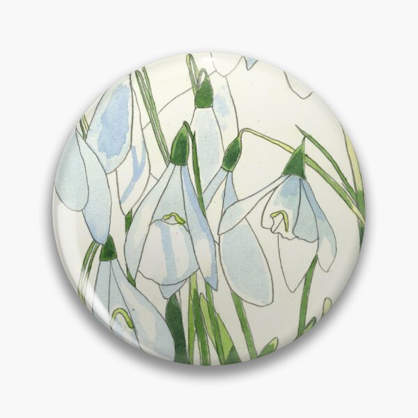 Item preview, Snowdrops watercolour painting designed and sold by esvb.