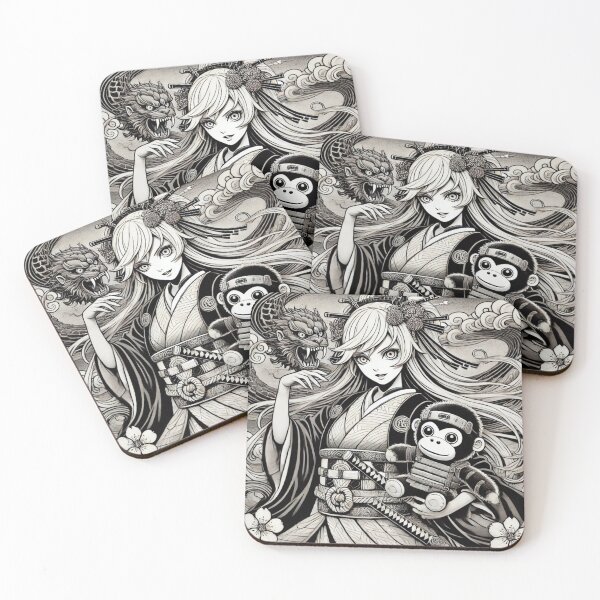 Item preview, A gorilla and a ninja girl designed and sold by B-GORIRA.