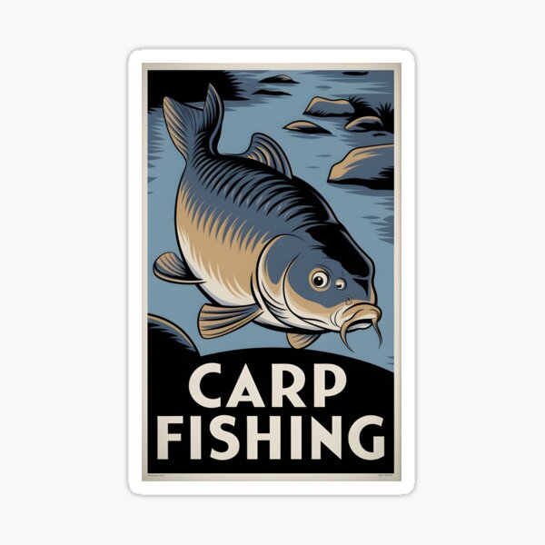 Item preview, Carp fishing - big fish designed and sold by M.B.Designing.