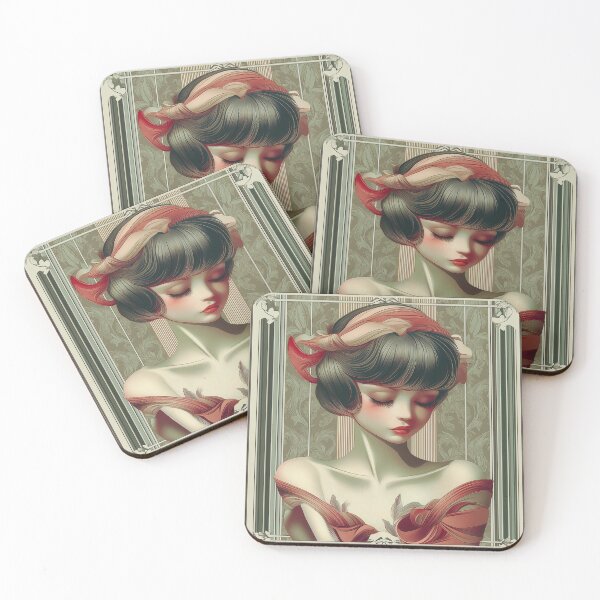 Item preview, Vintage young lady illustration. designed and sold by Shoot-The-Moon.