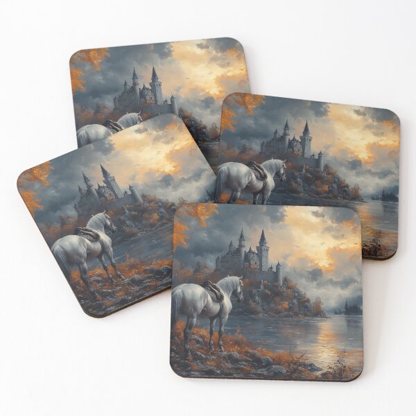 Item preview, The White Steed and the Enchanted Castle designed and sold by ArtVibeCo.