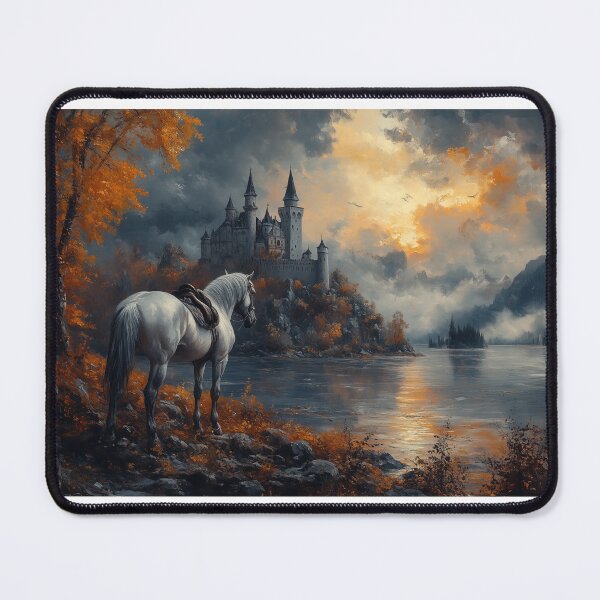 Item preview, The White Steed and the Enchanted Castle designed and sold by ArtVibeCo.