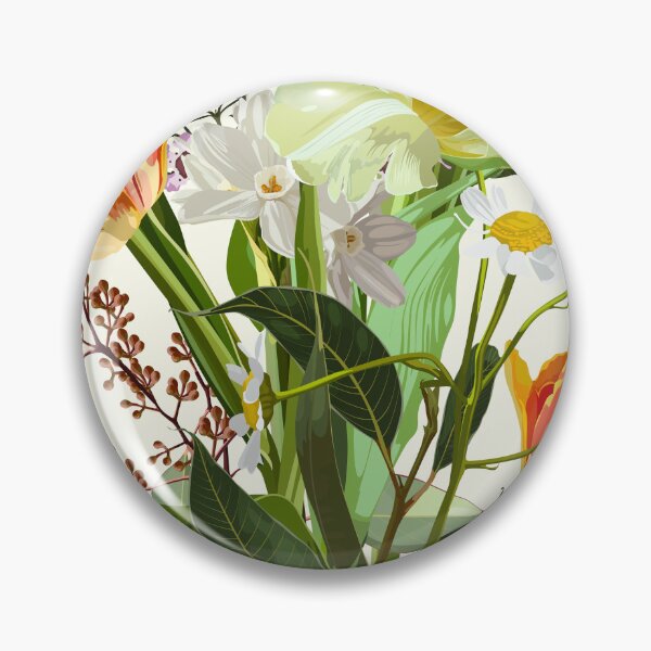 Item preview, Seamless pattern with orange yellow flowers, tulips, comomile, daffodils. designed and sold by MatyKotiv.
