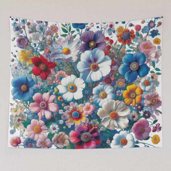 Item preview, Flowers, botanical, spring, floral pattern, cottagecore, japanese pop art designed and sold by Sugar Wisdom .