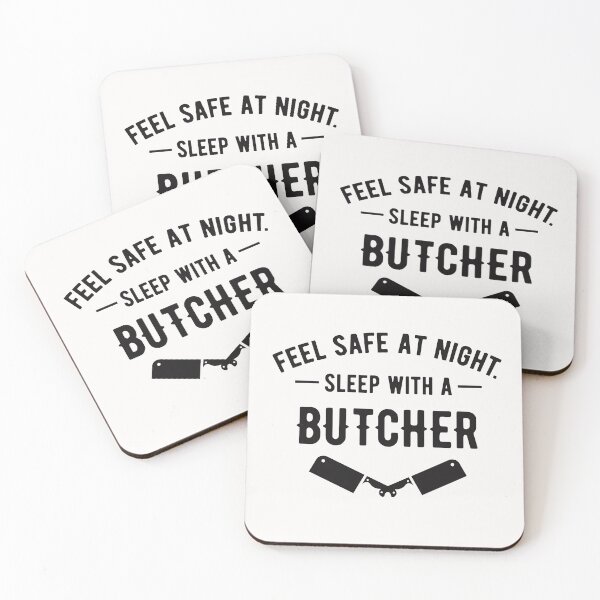 Item preview, Feel Safe at Night Sleep with a Butcher designed and sold by jaygo.