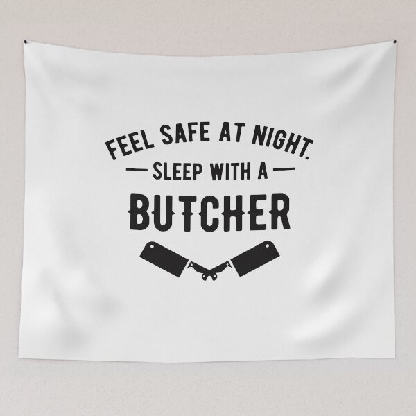 Item preview, Feel Safe at Night Sleep with a Butcher designed and sold by jaygo.