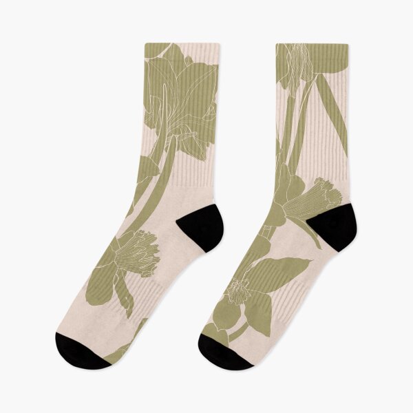 Item preview, Seamless delicate pattern with spring daffodil line flowers. designed and sold by MatyKotiv.
