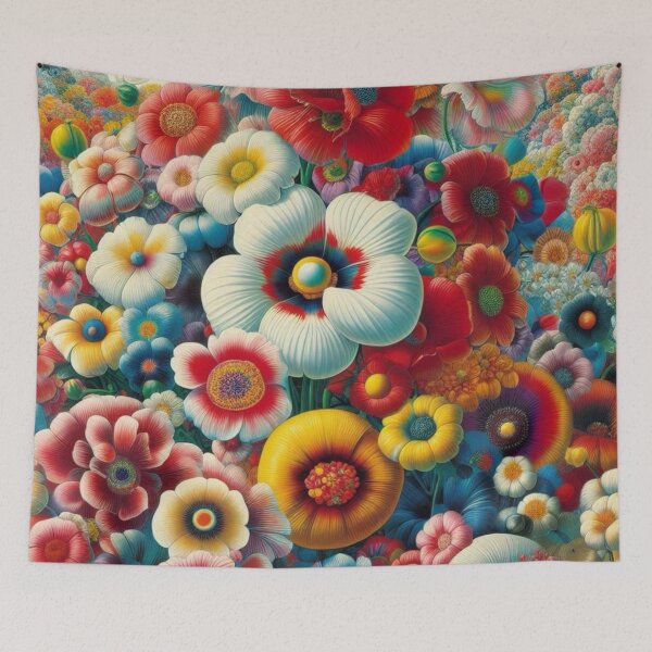 Item preview, Flowers, botanical, spring, floral pattern, cottagecore, japanese pop art designed and sold by Sugar Wisdom .