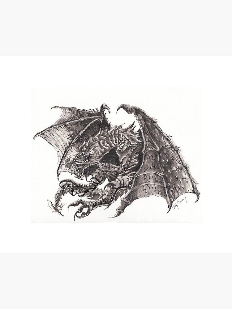 Alduin Skyrim Elderscrolls Dragon World Eater Fantasy Artwork - alduin skyrim elderscrolls dragon world eater fantasy artwork by terryganey