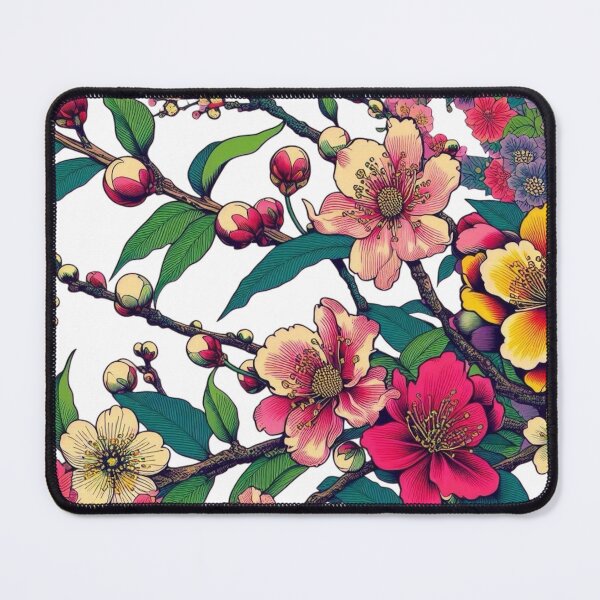 Item preview, Flowers, botanical, spring, floral pattern, cottagecore, japanese pop art designed and sold by Sugar Wisdom .