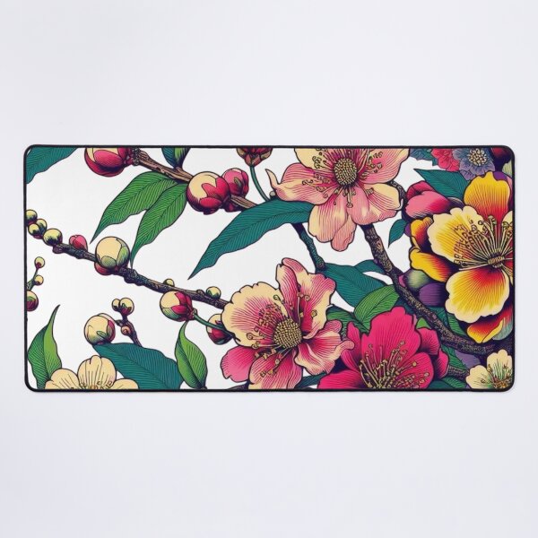 Item preview, Flowers, botanical, spring, floral pattern, cottagecore, japanese pop art designed and sold by Sugar Wisdom .