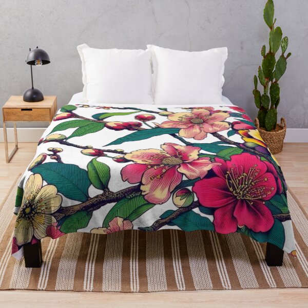 Item preview, Flowers, botanical, spring, floral pattern, cottagecore, japanese pop art designed and sold by Sugar Wisdom .