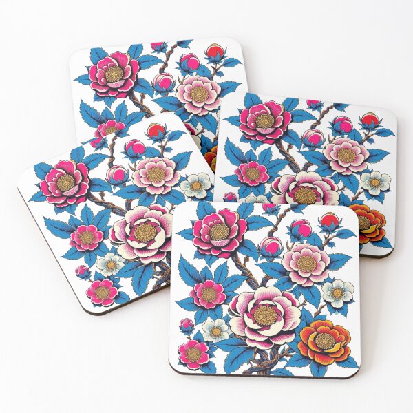 Item preview, Flowers, botanical, spring, floral pattern, cottagecore, japanese pop art designed and sold by Sugar Wisdom .