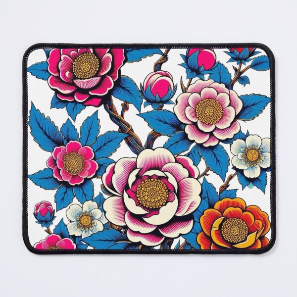 Item preview, Flowers, botanical, spring, floral pattern, cottagecore, japanese pop art designed and sold by Sugar Wisdom .