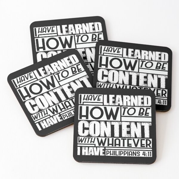 Item preview, Philippians 4:11 I Have Learned How To Be Content designed and sold by plushism.