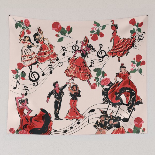Item preview, Flamenco and Roses designed and sold by TurquoiseBird.