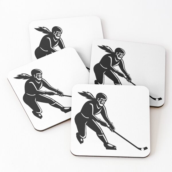Item preview, Female Bandy Player Striking Ball with Stick Silhouette Retro Woodcut designed and sold by patrimonio.
