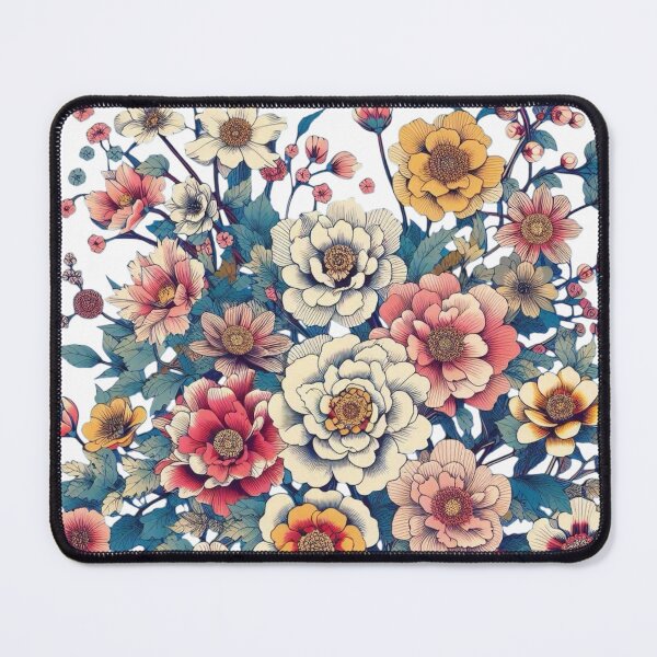 Item preview, Flowers, botanical, spring, floral pattern, cottagecore, japanese pop art designed and sold by Sugar Wisdom .