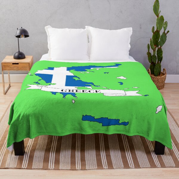 Item preview, greece flag map designed and sold by visual adventures.