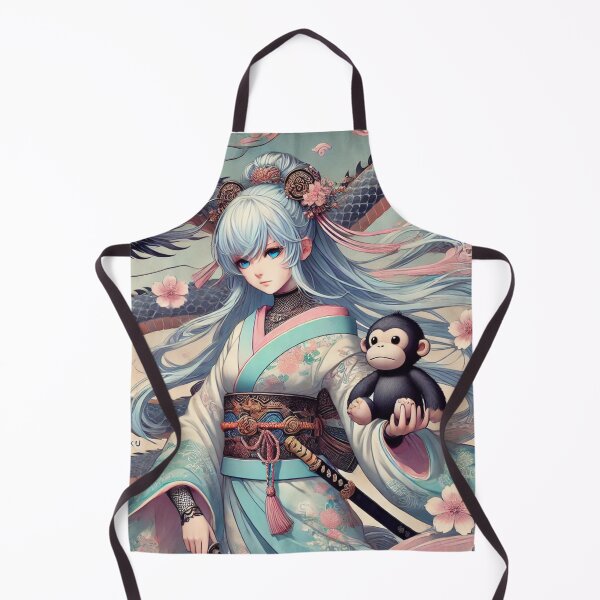Item preview, A stuffed gorilla and a Japanese ninja girl designed and sold by B-GORIRA.