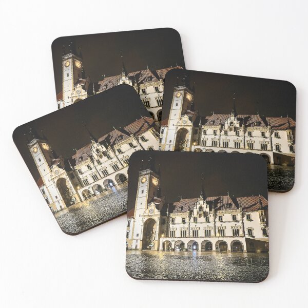 Item preview, Town Hall on A Rainy Night in Olomouc Street Scene 27, Olomouc, Czechia  designed and sold by Douglas E. Welch Design and Photography.