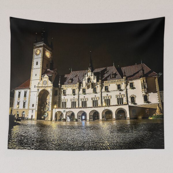 Item preview, Town Hall on A Rainy Night in Olomouc Street Scene 27, Olomouc, Czechia  designed and sold by Douglas E. Welch Design and Photography.