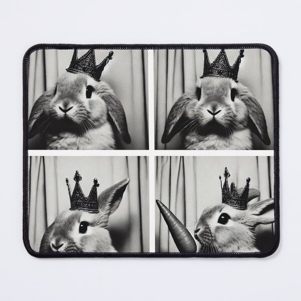 Item preview, Rabbit Wearing a Tiny Crown | Adorable Bunny Photobooth | Cute and Royal Animal Poses | Funny Photobooth Moments designed and sold by PaintedPixels01.