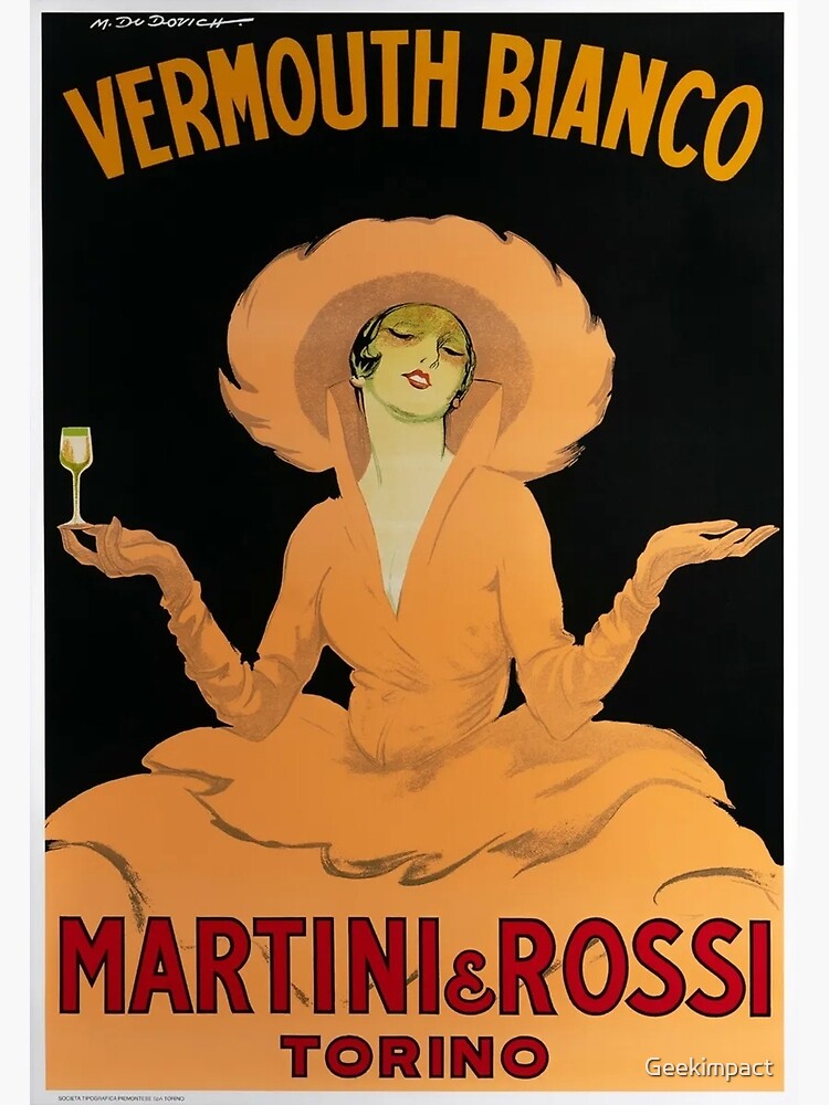 Vermouth Bianco Martini Rossi Durino Marcello Dudovich vintage