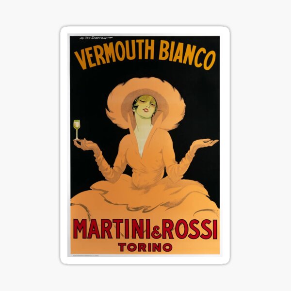 Item preview, Vermouth Bianco Martini Rossi Durino Marcello Dudovich vintage poster art designed and sold by Vintage Designs +.