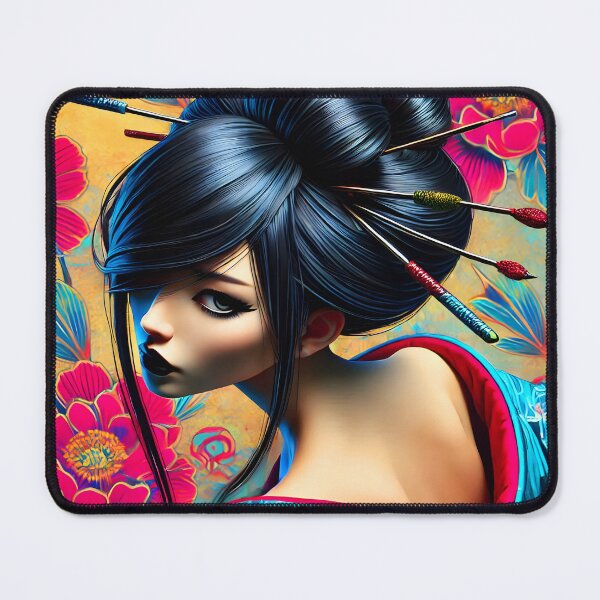 Item preview, Back of a geisha artsy portrait designed and sold by EmeraldeaArt.
