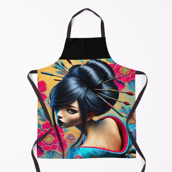 Item preview, Back of a geisha artsy portrait designed and sold by EmeraldeaArt.