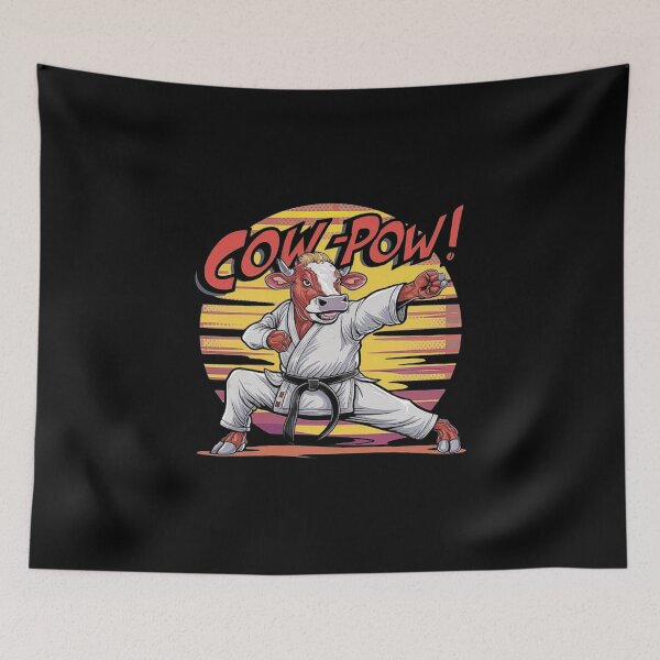Item preview, Karate Cow Art – Funny Martial Arts Cow Design designed and sold by love3617.