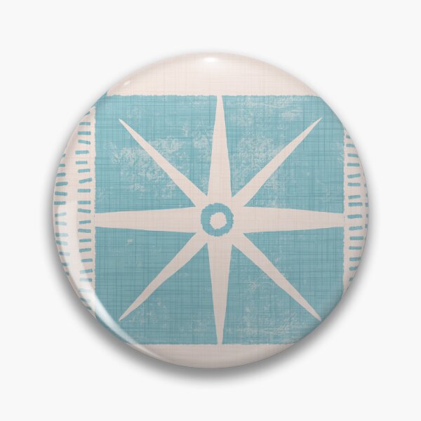 Item preview, Retro Starburst Quilt Block - Mid-Century Checkers Blue designed and sold by susycosta.